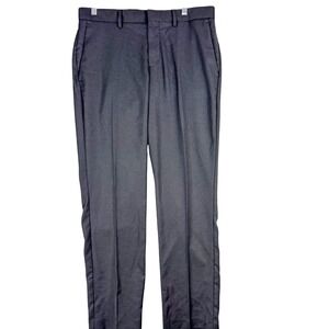 Perry Ellis Portfolio Pants Mens 32x30 Black Slim Fit Dress Trousers Stretch